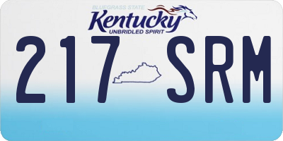 KY license plate 217SRM