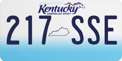 KY license plate 217SSE