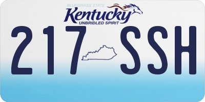 KY license plate 217SSH