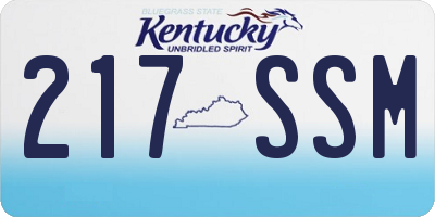 KY license plate 217SSM