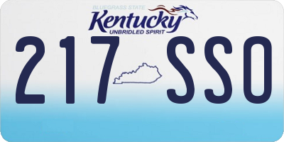 KY license plate 217SSO