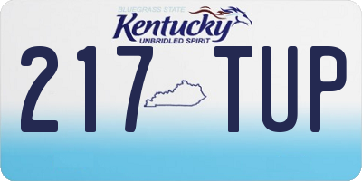KY license plate 217TUP