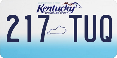 KY license plate 217TUQ