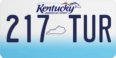 KY license plate 217TUR