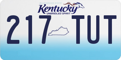 KY license plate 217TUT