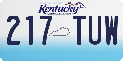 KY license plate 217TUW