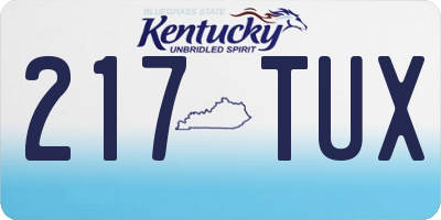 KY license plate 217TUX