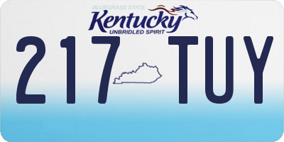 KY license plate 217TUY