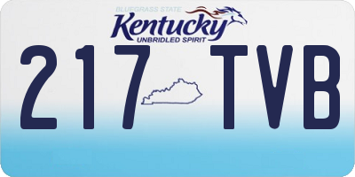 KY license plate 217TVB