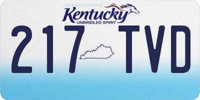 KY license plate 217TVD