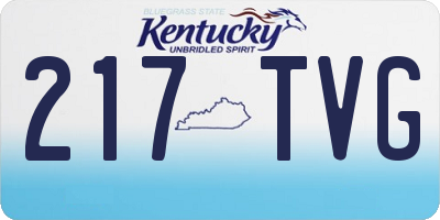KY license plate 217TVG