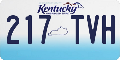 KY license plate 217TVH