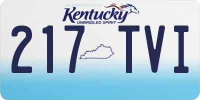KY license plate 217TVI