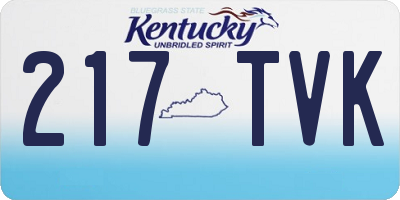 KY license plate 217TVK