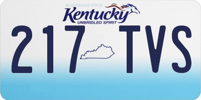 KY license plate 217TVS
