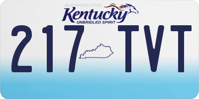 KY license plate 217TVT