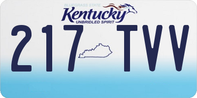 KY license plate 217TVV