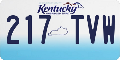 KY license plate 217TVW