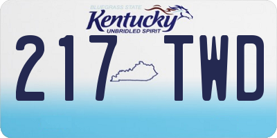 KY license plate 217TWD