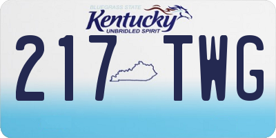 KY license plate 217TWG