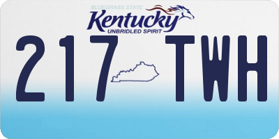 KY license plate 217TWH