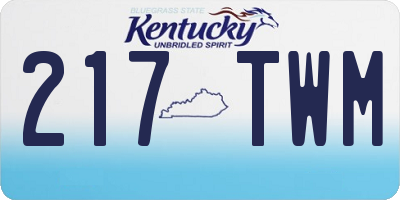 KY license plate 217TWM