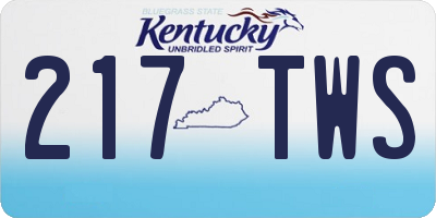KY license plate 217TWS