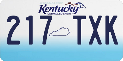 KY license plate 217TXK