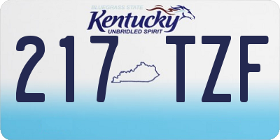 KY license plate 217TZF