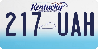 KY license plate 217UAH