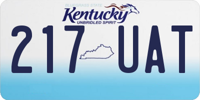 KY license plate 217UAT