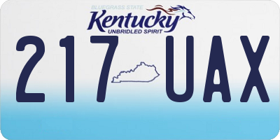 KY license plate 217UAX