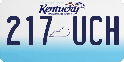 KY license plate 217UCH