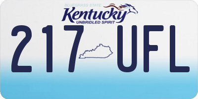KY license plate 217UFL