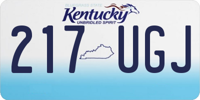 KY license plate 217UGJ