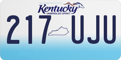 KY license plate 217UJU