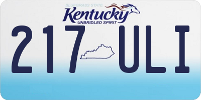 KY license plate 217ULI