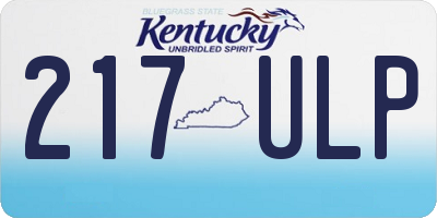 KY license plate 217ULP