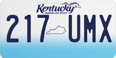 KY license plate 217UMX