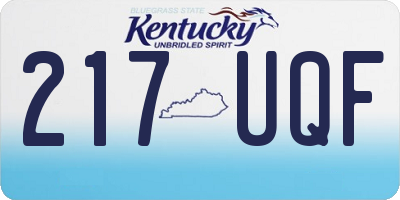 KY license plate 217UQF
