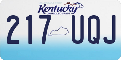 KY license plate 217UQJ