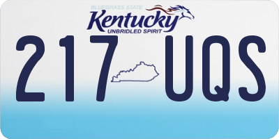 KY license plate 217UQS