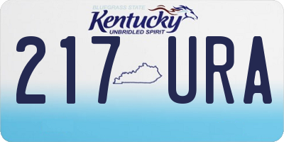 KY license plate 217URA
