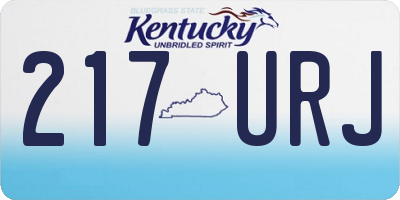 KY license plate 217URJ