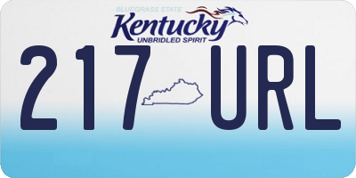 KY license plate 217URL