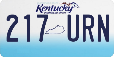KY license plate 217URN