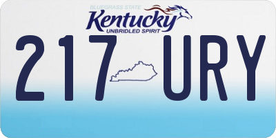 KY license plate 217URY