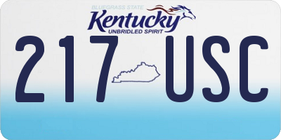 KY license plate 217USC