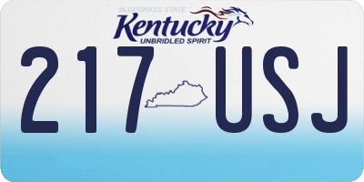 KY license plate 217USJ