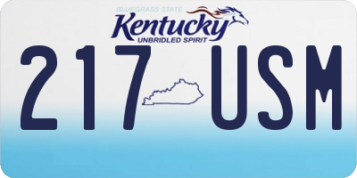 KY license plate 217USM